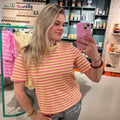 Gestreept T-Shirt |Yellow/Pink - wonder & melon - wonder & melon