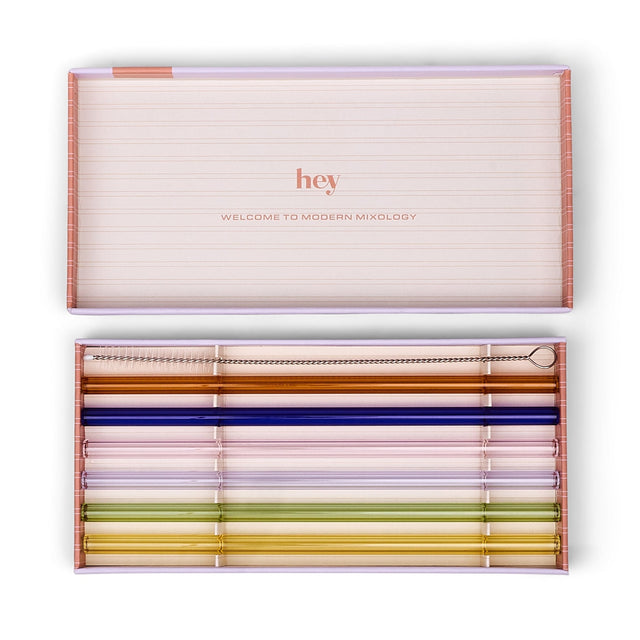 Glazen hoge rietjes set van 6 | The Whistler Colored | Here’s How - Here’s How - wonder & melon