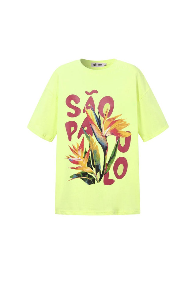 Groen shirt | Bloemen - wonder & melon - wonder & melon