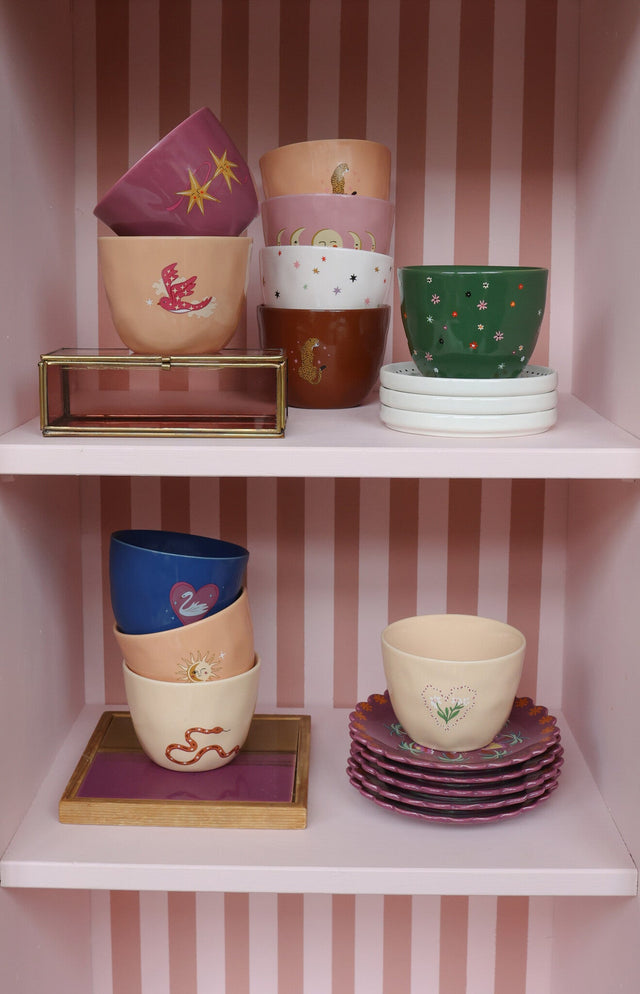 Grote kop | Perzik kleur | Vogel - All the luck in the world - wonder & melon