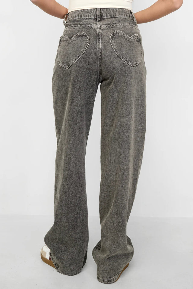 Heart Jeans | Grey - wonder & melon - wonder & melon