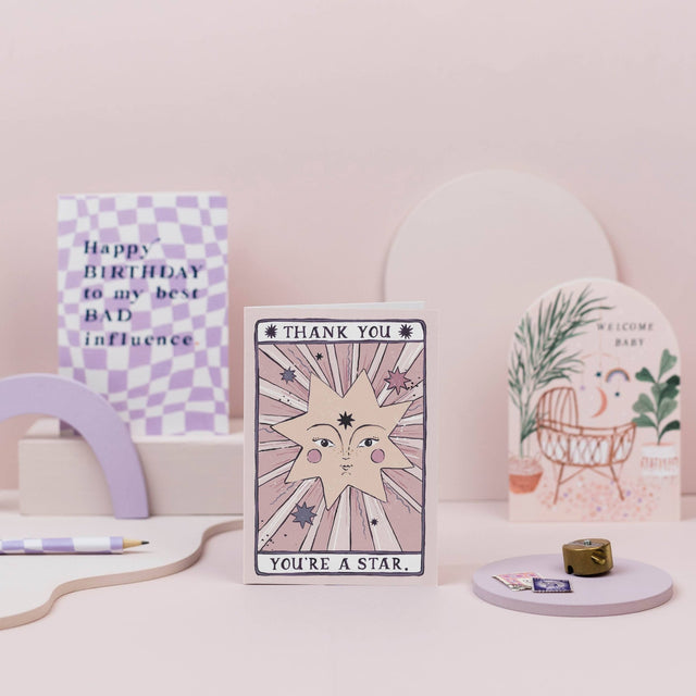 Je bent een ster bedankkaart | Bedankkaarten | Tarotkaart - Sister Paper Co. - wonder & melon