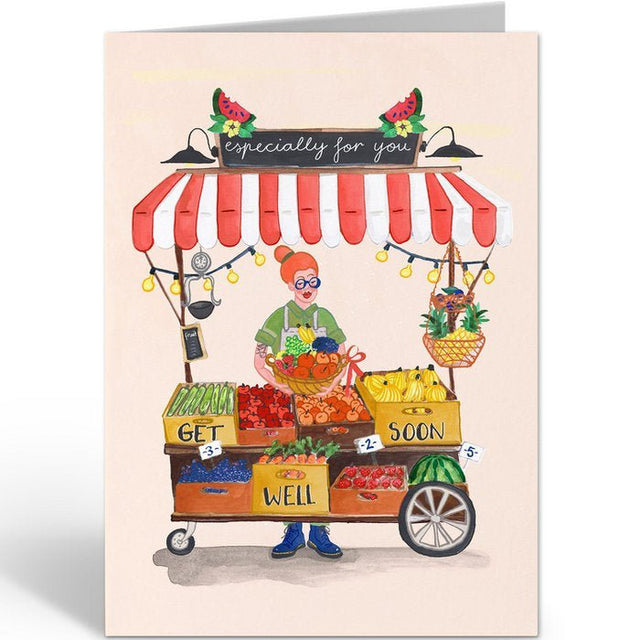 Kaart | Get Well Fruit Car - The Card Company - wonder & melon