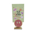 Kaarthouder Smiley Roze | Mini - All the luck in the world - wonder & melon