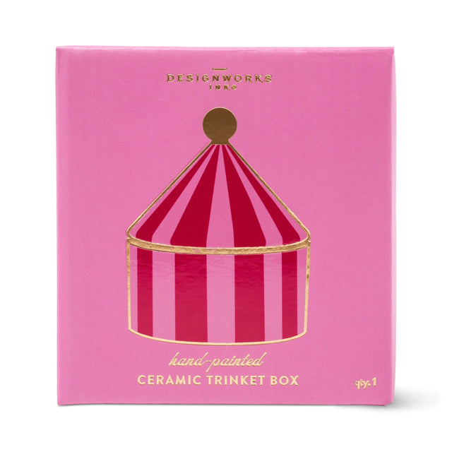 Keramieken Trinket Box | Pink - Red Stripe | Designworks Ink - Here’s How - wonder & melon