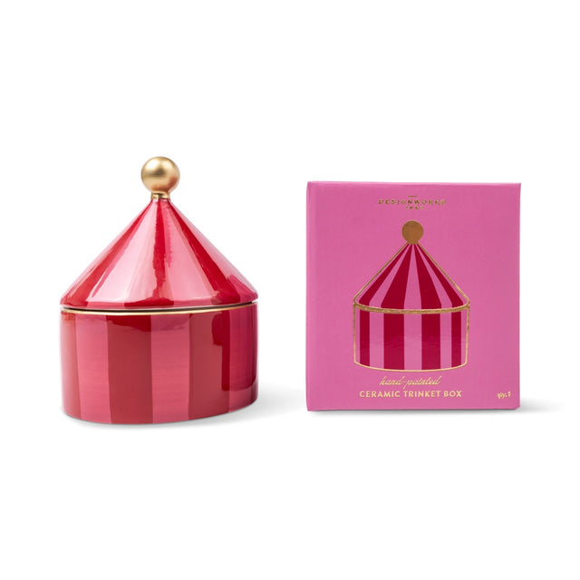 Keramieken Trinket Box | Pink - Red Stripe | Designworks Ink - Here’s How - wonder & melon