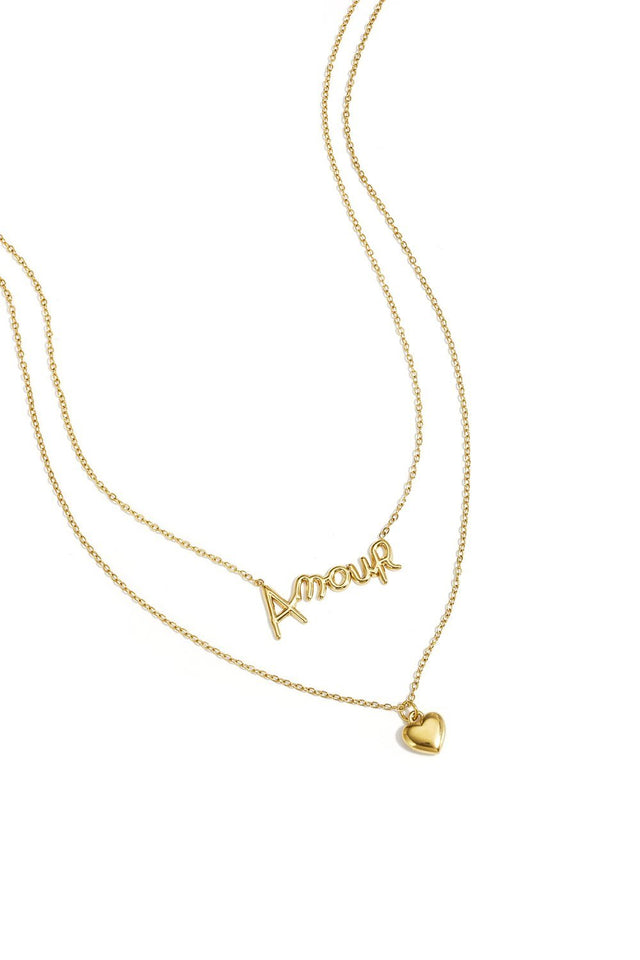 Ketting | Amour en hart | stainless steel - wonder & melon - wonder & melon