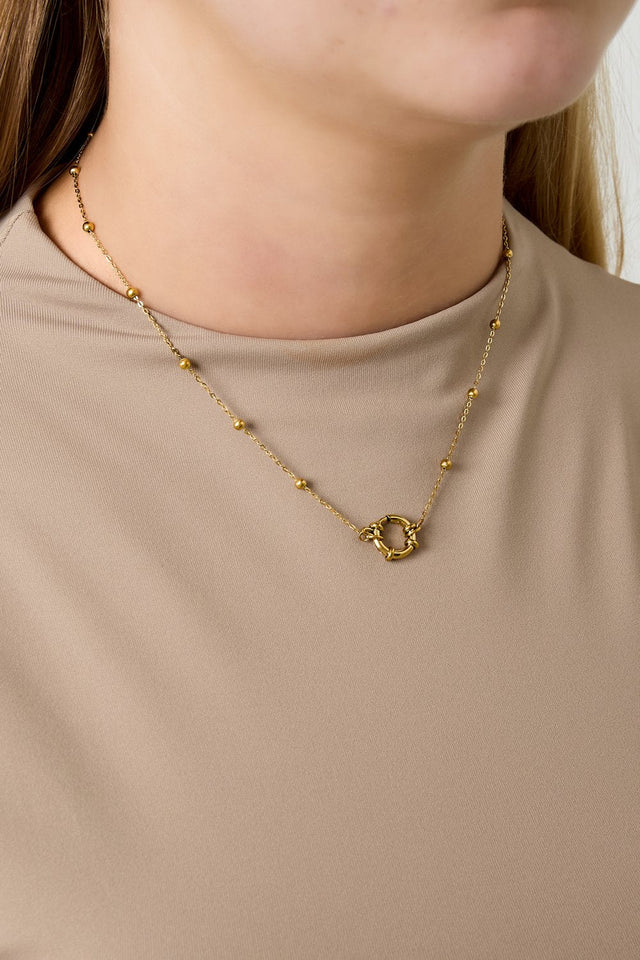 Ketting Basic Bolletjes | 2 in 1 | Goud - wonder & melon - wonder & melon