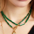 Ketting Groene Stenen | Goud & Groen - wonder & melon - wonder & melon