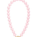 Ketting kralen Big| baby pink | Stainless Steel - wonder & melon - wonder & melon