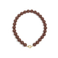 Ketting kralen Big| Brown | Stainless Steel - wonder & melon - wonder & melon