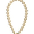 Ketting kralen Big | Khaki | Stainless Steel - wonder & melon - wonder & melon