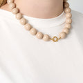 Ketting kralen Big | Khaki | Stainless Steel - wonder & melon - wonder & melon