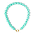 Ketting kralen Big| Lake Blue | Stainless Steel - wonder & melon - wonder & melon