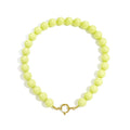 Ketting kralen Big| Pale Yellow | Stainless Steel - wonder & melon - wonder & melon