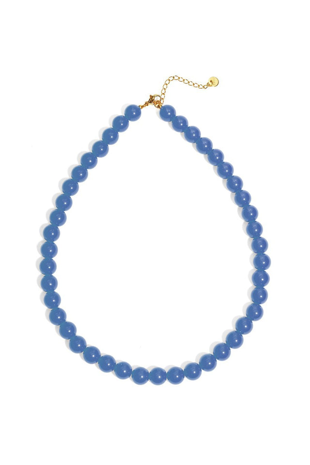 Ketting kralen | Blauw | Stainless Steel - wonder & melon - wonder & melon