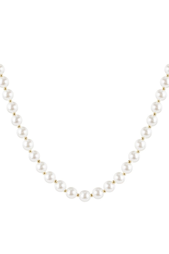 Ketting kralen Chique | Pearl | Stainless Steel - wonder & melon - wonder & melon