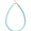 Ketting kralen | Lake Blue | Stainless Steel - wonder & melon - wonder & melon