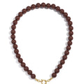 Ketting kralen Medium | Brown | Stainless Steel - wonder & melon - wonder & melon