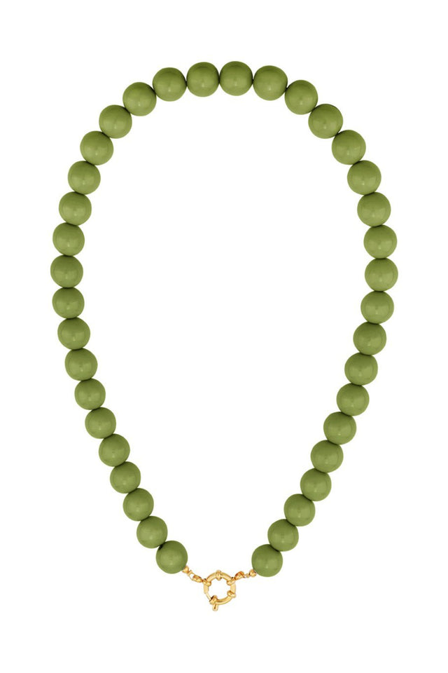 Ketting kralen Medium | Green | Stainless Steel - wonder & melon - wonder & melon