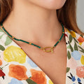 Ketting Kralen met gouden draaisluiting | Groen - wonder & melon - wonder & melon