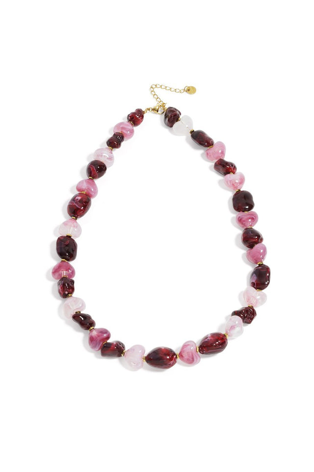 Ketting kralen | Pink - Red - wonder & melon - wonder & melon