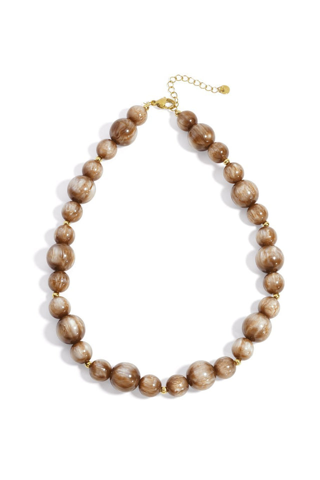 Ketting kralen Shine Groot | Brown - wonder & melon - wonder & melon
