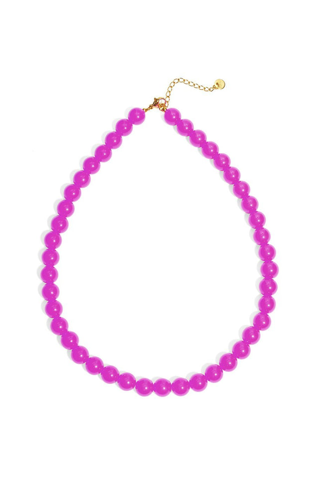 Ketting kralen | Violet | Stainless Steel - wonder & melon - wonder & melon