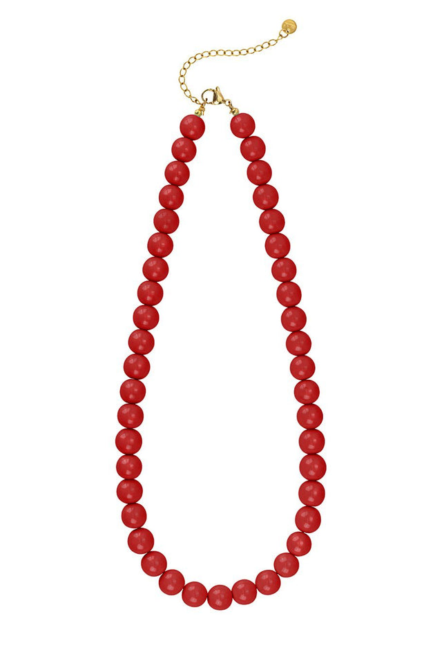 Ketting kralen | Wine Red | Stainless Steel - wonder & melon - wonder & melon