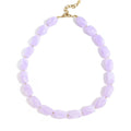 Ketting Love my big stones | Lila | Stainless Steel - wonder & melon - wonder & melon