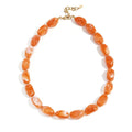 Ketting Love my big stones | Orange | Stainless Steel - wonder & melon - wonder & melon