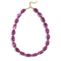 Ketting Love my big stones | Purple | Stainless Steel - wonder & melon - wonder & melon