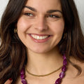 Ketting Love my big stones | Purple | Stainless Steel - wonder & melon - wonder & melon