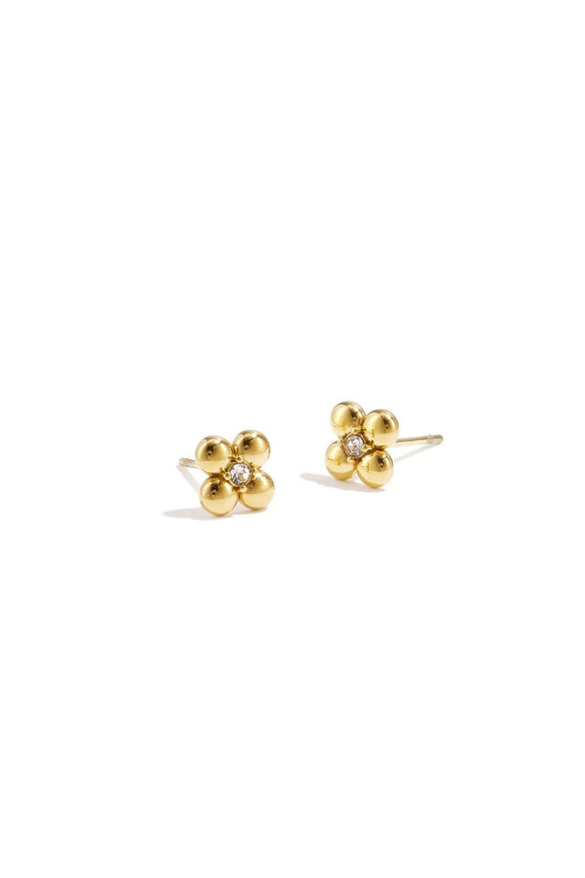 Klaver earrings with stone - wonder & melon - wonder & melon