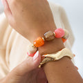 Kralen armband met glitter kraal - wonder & melon - wonder & melon