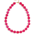 Kralen ketting | Gouden kraaltjes | Dark pink - wonder & melon - wonder & melon