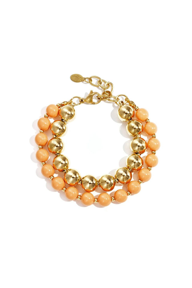 Kralenarmband Double | Light Orange - wonder & melon - wonder & melon