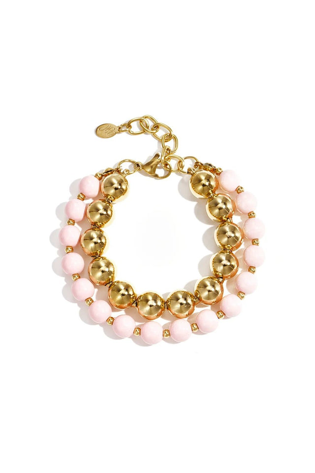 Kralenarmband Double | Pink - wonder & melon - wonder & melon