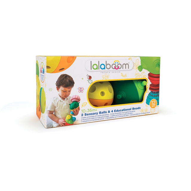 Lalaboom | Sensorische ballen en Educatieve Kralen | 12 stuks - Lalaboom - wonder & melon