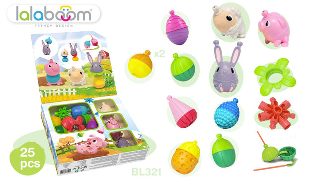 Lalaboom | Set Boerderij Cadeaudoos | 25 stuks - Lalaboom - wonder & melon