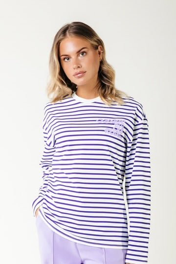 Logo Wave Stripe Longsleeve - Colourful Rebel - wonder & melon