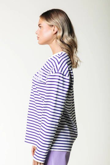 Logo Wave Stripe Longsleeve - Colourful Rebel - wonder & melon