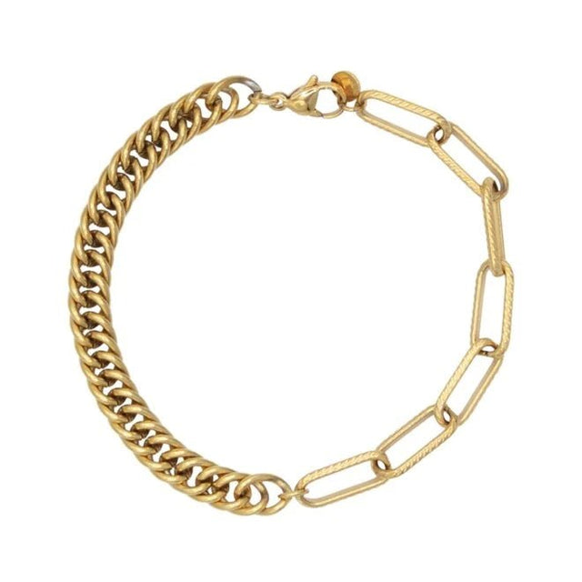 MADAM the label | Armband curb chain big striped goud - Madam the Label - wonder & melon