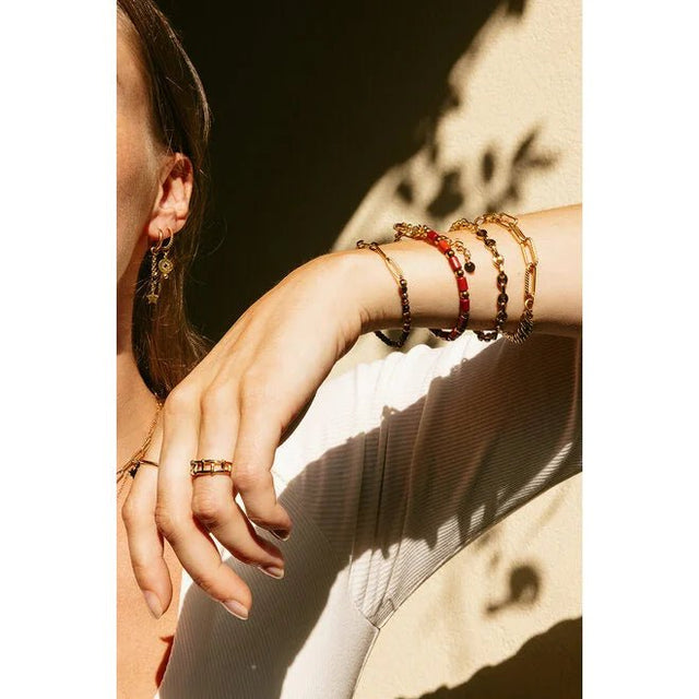 MADAM the label | Armband curb chain big striped goud - Madam the Label - wonder & melon