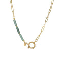 MADAM the label | Ketting chain big tube groene aventurijn goud - Madam the Label - wonder & melon