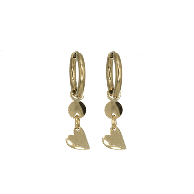 MADAM the label | Oorringen coin heart goud - Madam the Label - wonder & melon