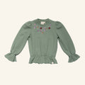 Navy Natural | Keesje sweater green flower - Navy Natural - wonder & melon