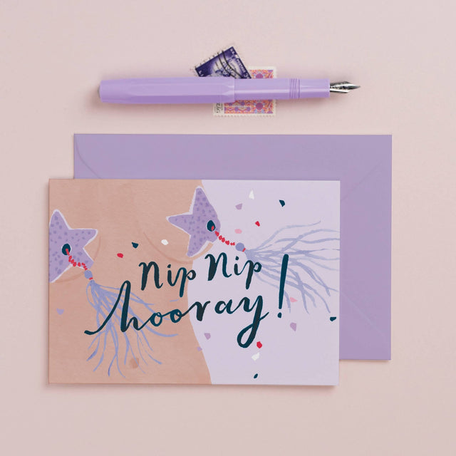 Nip Nip Hooray Card | Vrouwelijke verjaardagskaart | Gefeliciteerd - Sister Paper Co. - wonder & melon