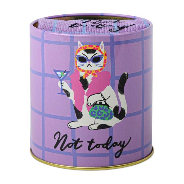 Paddywax Not Today blik geopend met sokken erin