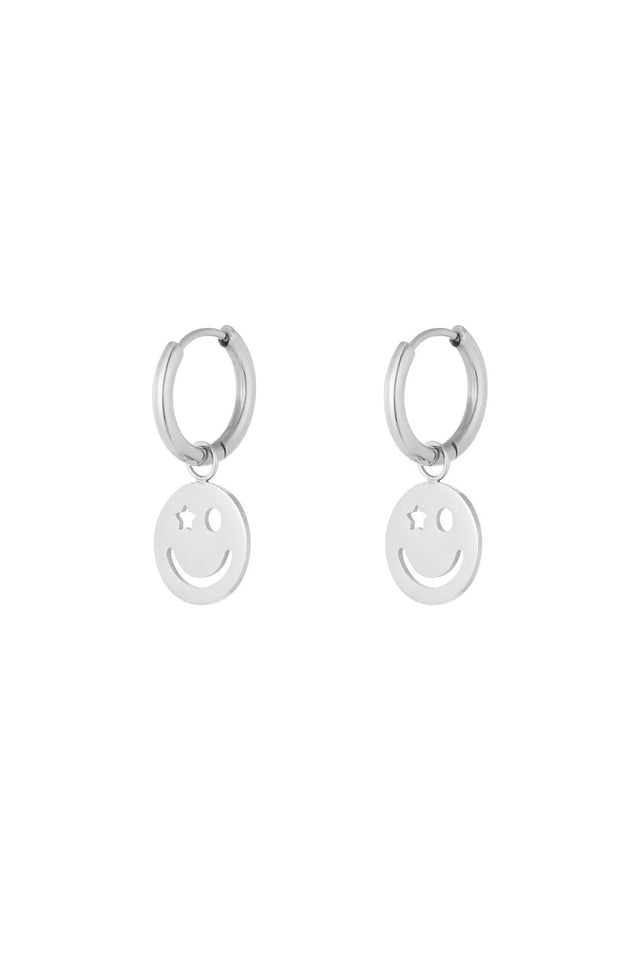 Oorbel Basic Smiley | Zilver - wonder & melon - wonder & melon